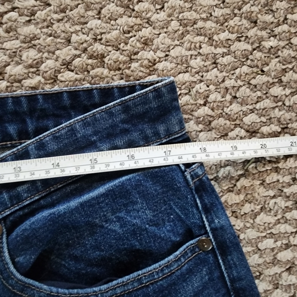 PAIGE Men's Slim Straight Jeans - Dark Blue - Picture 6 of 8